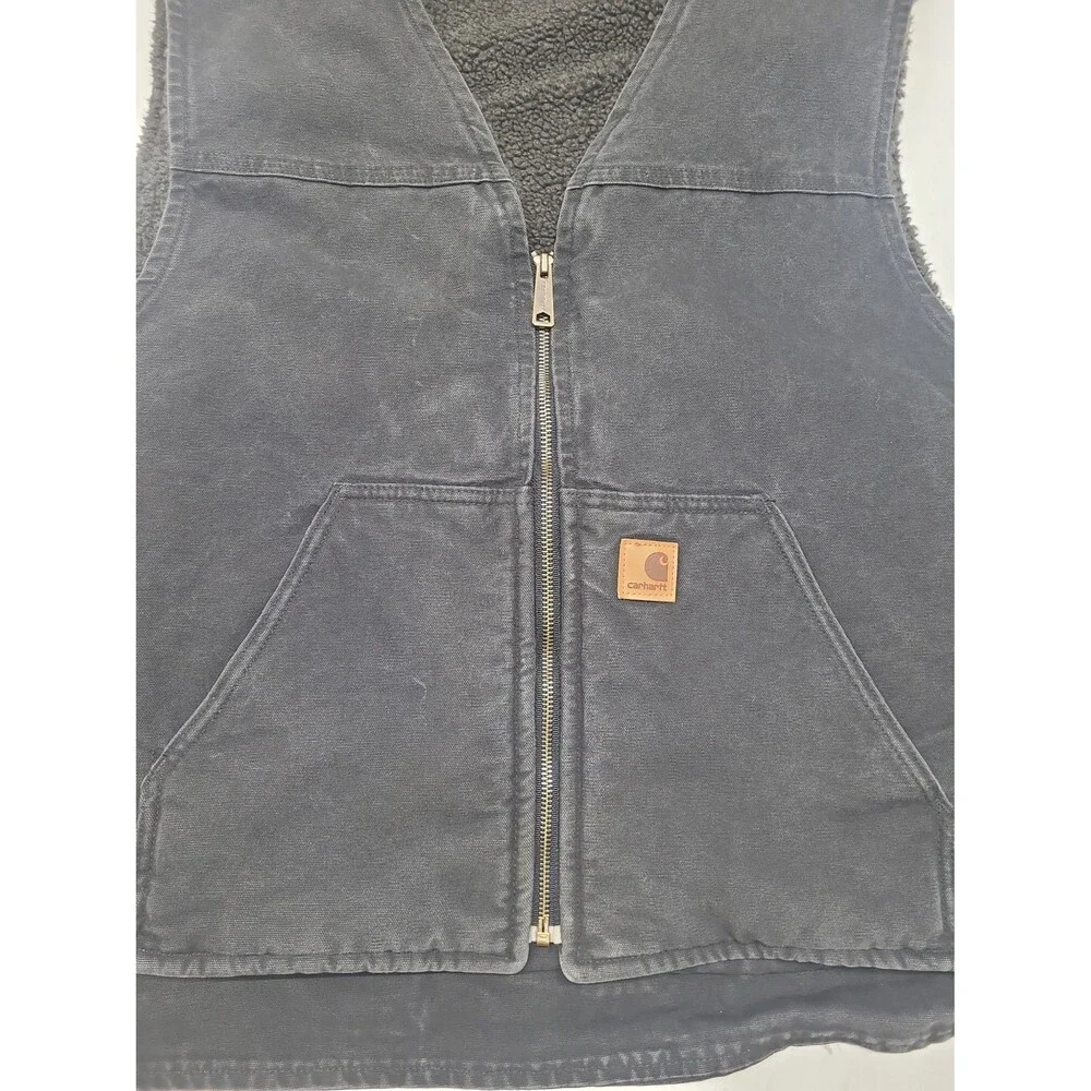 Vintage Carhartt Vest Sherpa Lined  V26 BLK